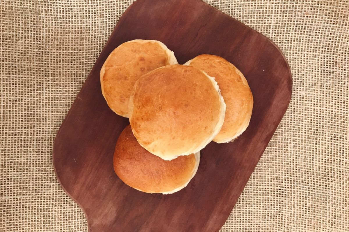 Pão de hambúrguer caseiro