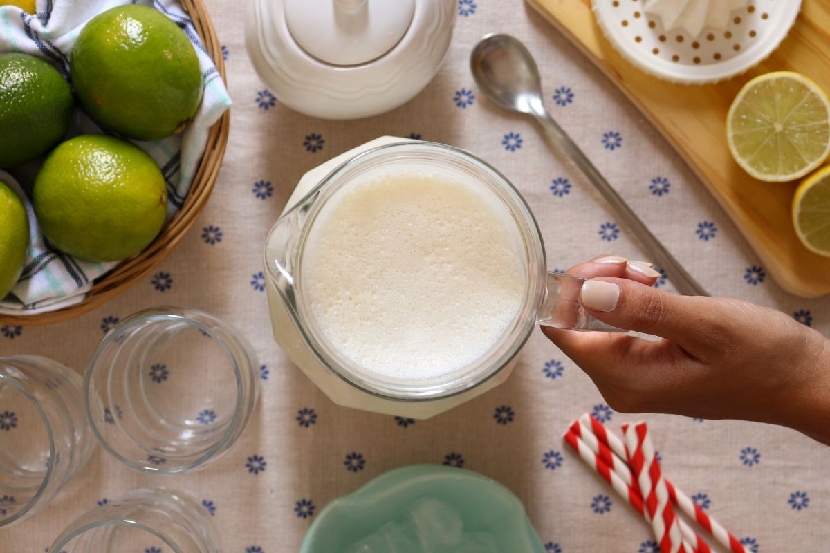 Limonada suíça com leite condensado