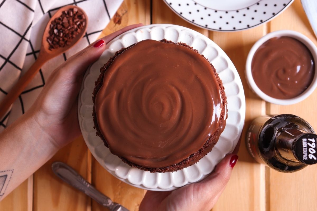 Bolo de chocolate com cerveja preta