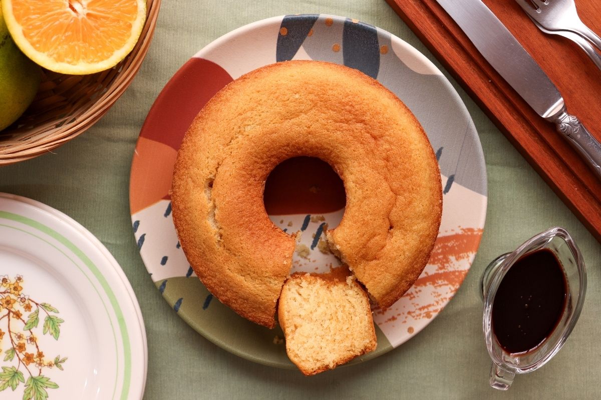 Bolo de laranja para duas pessoas