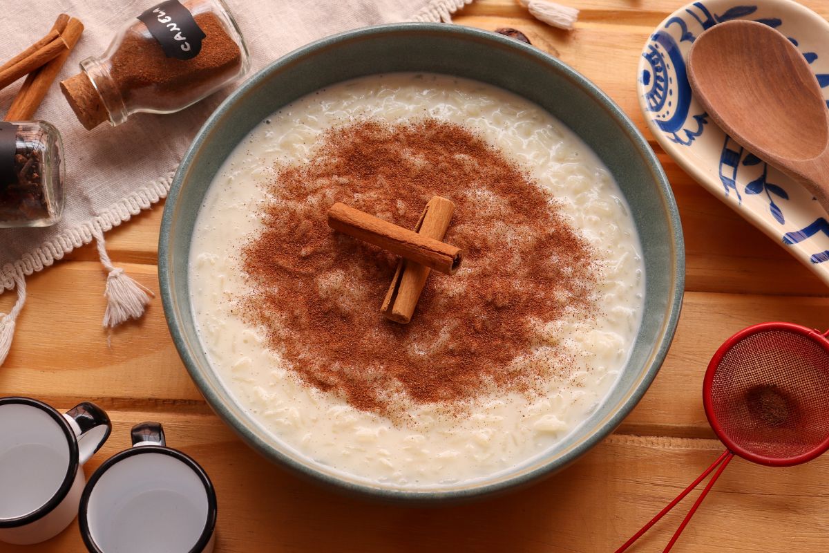 Arroz doce com leite condensado