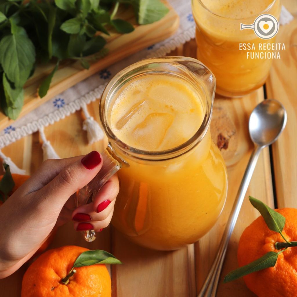 Suco de tangerina com manjericão - Essa Receita Funciona