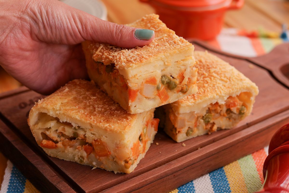 Torta de legumes de liquidificador