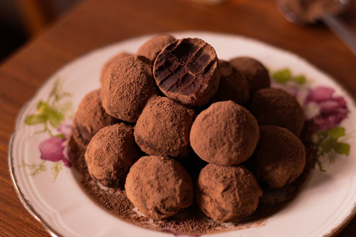 Trufa de chocolate com conhaque