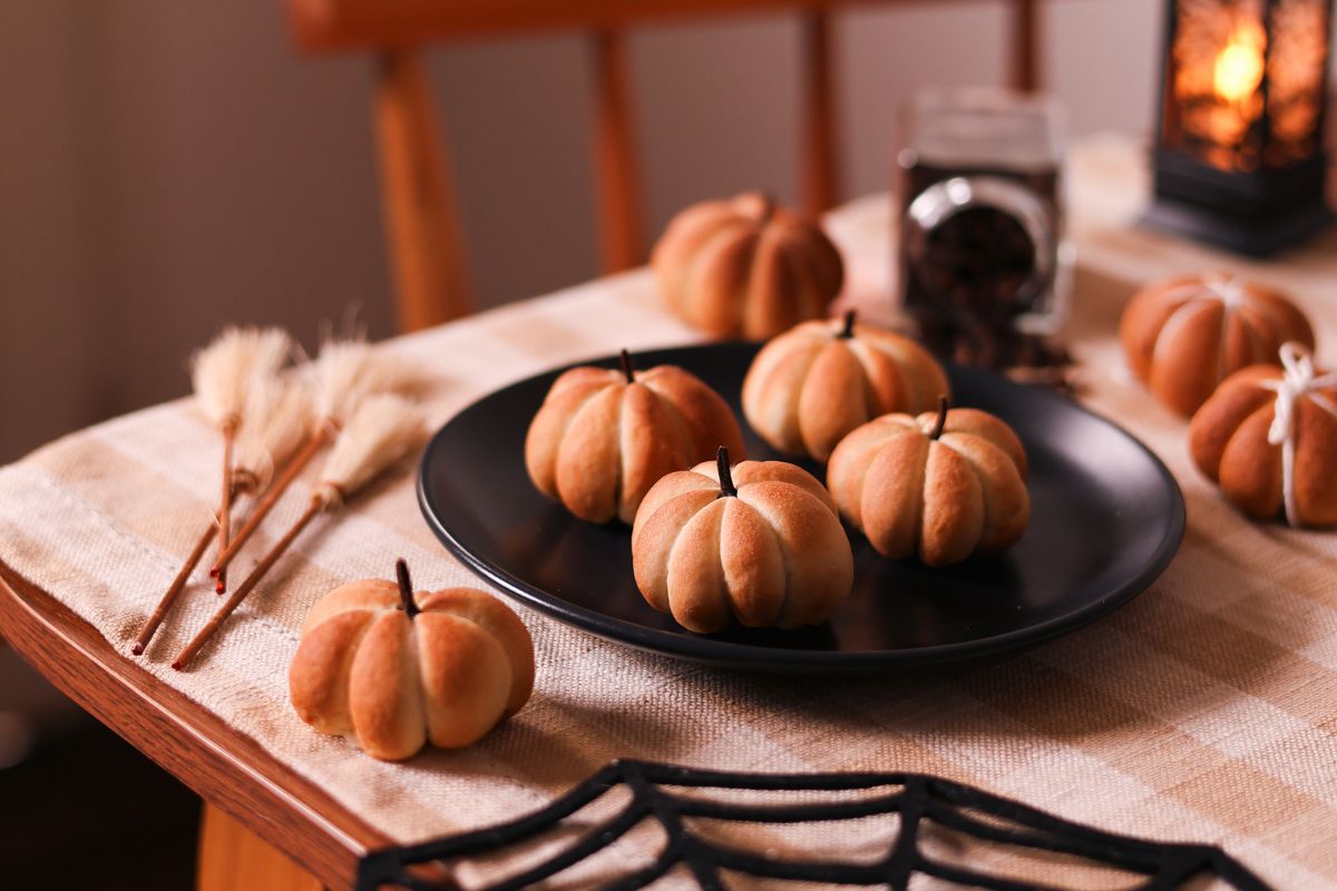 Pão abóbora de Halloween na AirFryer 