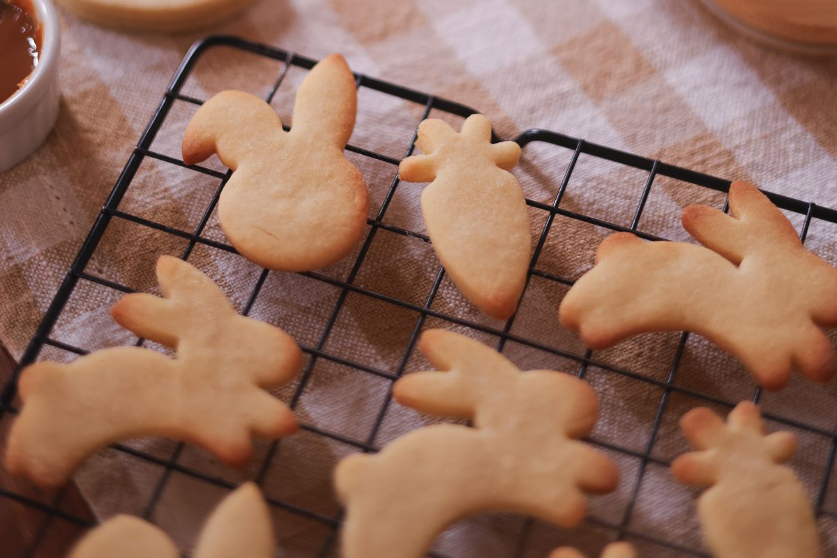 Biscoito amanteigado de baunilha para Páscoa